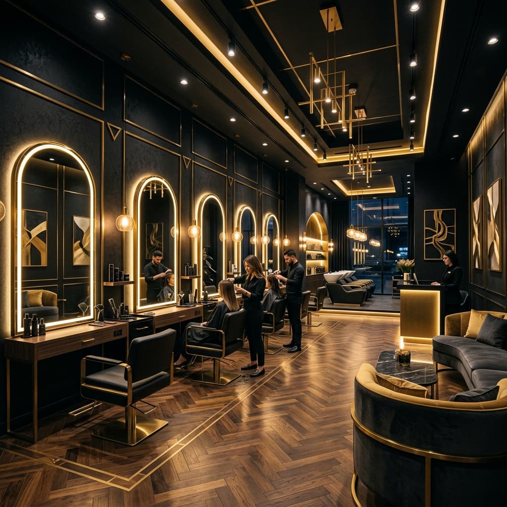 Luxury Salon Interior Backdrop